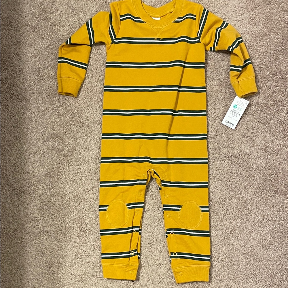 Carter's Mustard Striped One Piece